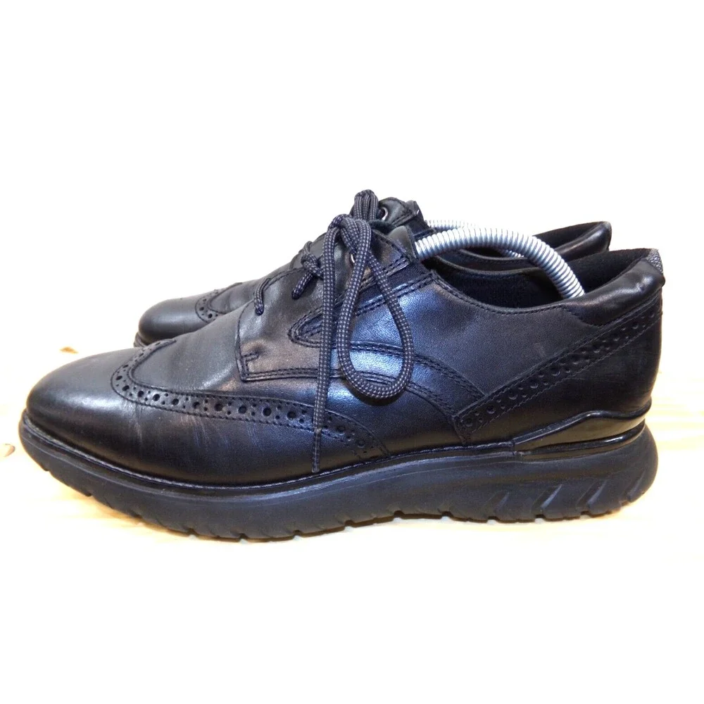 Rockport Total Motion Sport Wingtip Shoes C12661 Mens‎ Black Size 10.5 M READ